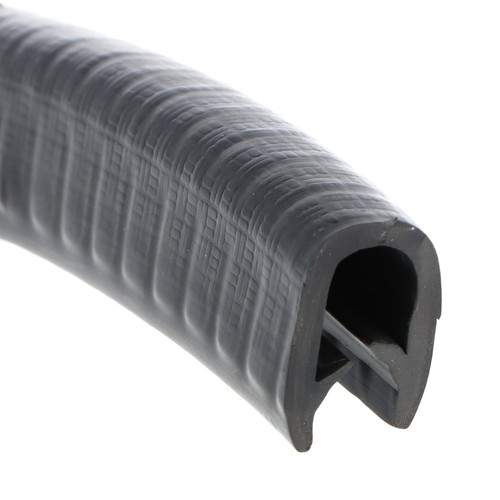 Embossed black pvc - black, edge