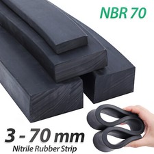 Solid Nitrile NBR Rubber Strip - Various sizes & Thicknesses - 3mm to 70mm