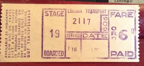 Bus tram ticket london - /,