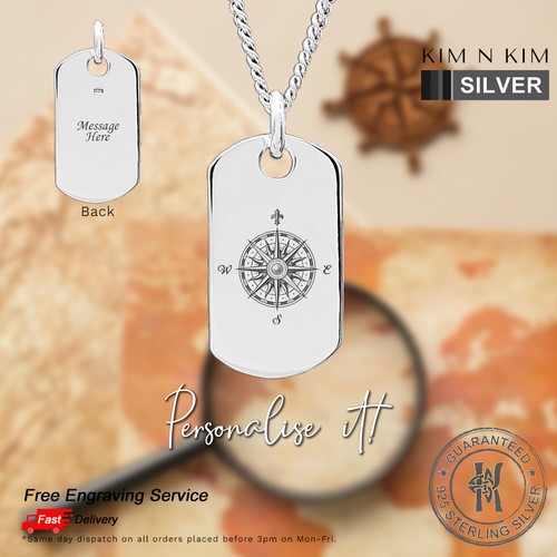Personalised compass rose - compass, dog