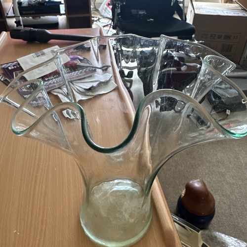 Vintage fluted handmade clear - handmade,