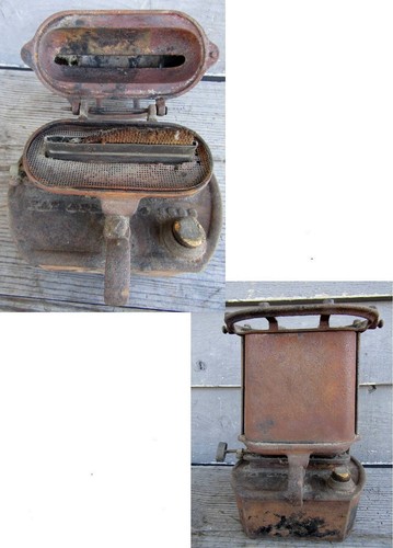 Antique cast iron clad lamp - iron,