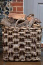 Rectangular Kubu Wicker Rattan Log Storage Handmade Basket