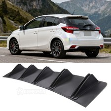 For Toyota Yaris Gloss Black Shark Fin Lower Lip Rear Bumper Diffuser Spoiler