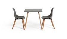 Berlin Grey Dining Table & 2 Grey Chairs