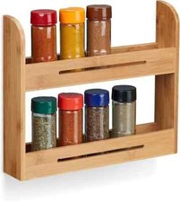 2 TIER BAMBOO WOODEN SPICES