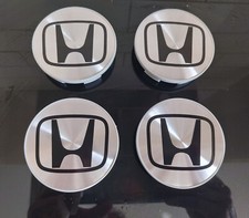 Set of 4 x Honda Centre Caps  (69mm) Silver