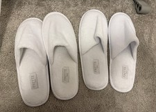 2 pairs of Frette white slippers 