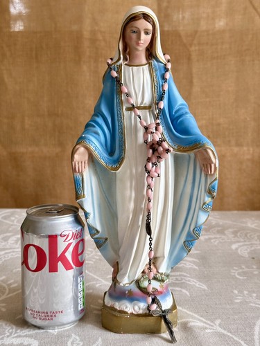Virgin mary plaster statue - plaster,