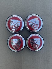 4 New JAGUAR Wheel Rim Center Caps S XJ XJ8 XF XK F Type F Pace Red