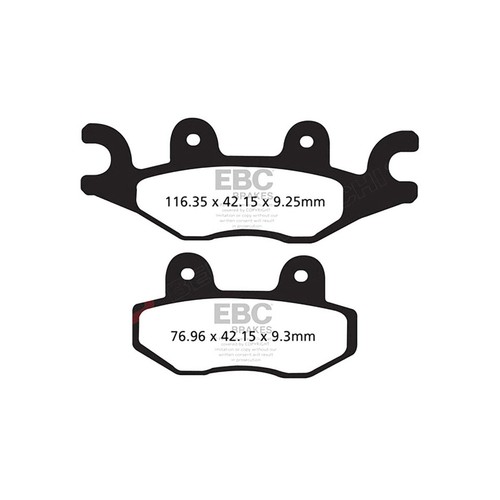 Pair ebc brake pads fa484r - of,