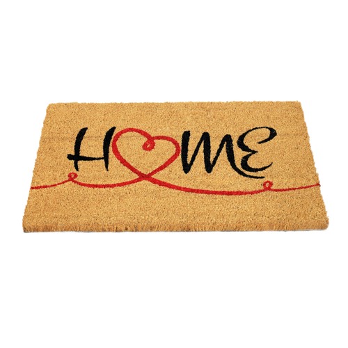 Coir door mat home - home, heart