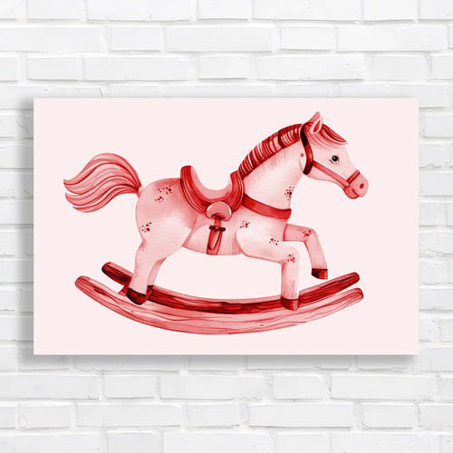 Whimsical wooden rocking - rocking, horse