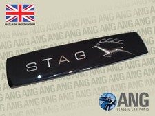 TRIUMPH STAG MkII LEFT HAND REAR WING BADGE INSERT (BLACK) 725760