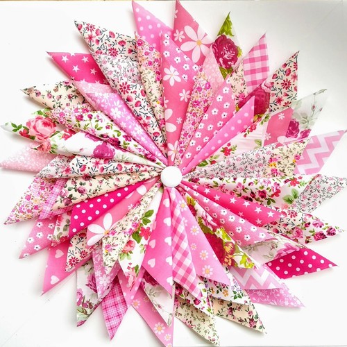 Pink fabric patchwork - fabric,