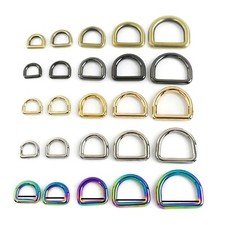 Solid cast closed D rings - metal D-Rings for bags collars crafts  10 to 32mm