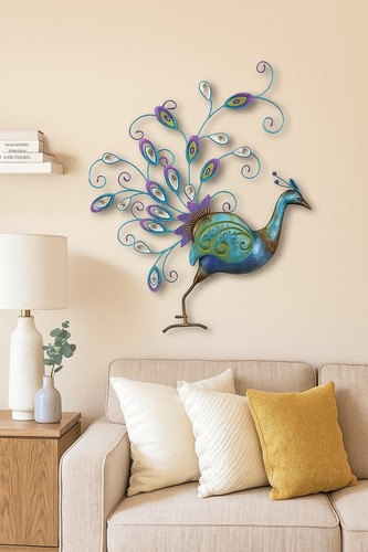 Metal peacock wall art - peacock,