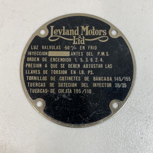 Leyland motors ltd round metal - round,