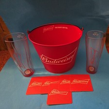 Budweiser Beer  Glasses x2 and