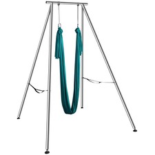Yoga Swing Stand Hammock Aerial Silk Kit 551.15 lbs Load Yoga Frame Green