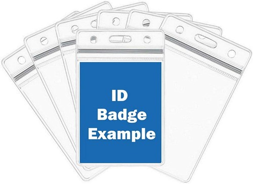 Pack badge holders clear - 7,