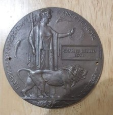 Ww1 Memorial Plaque Charles