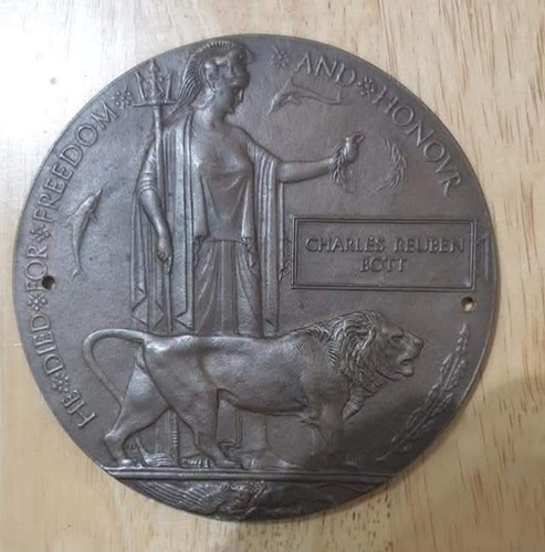 Ww1 memorial plaque - plaque, charles