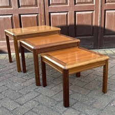 Vintage Danish Mid Century Teak Furniture Tables Nest Of 3 Made In Denmark