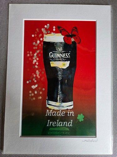 Guinness print mount signed - print,