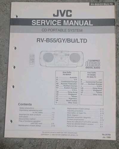 Jvc b55 ltd original - rv-b55/gy/bu/ltd,