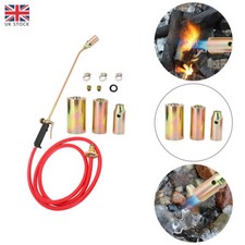 Propane Butane Gas Torch Burner Blow Kit Roofers Roofing Brazing + Hose Long Arm