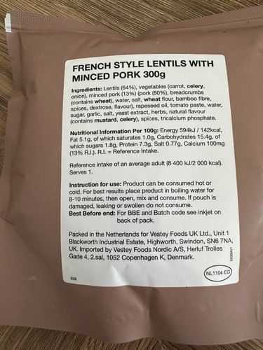 British army mod ration packs - british,