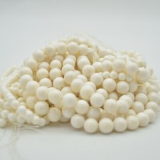 White Coral  Round Beads -