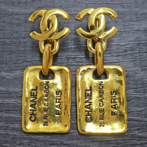 Chanel gold plated logos - chanel,