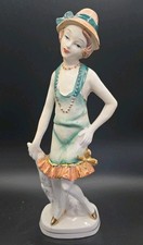 Vintage Porcelain Flapper Lady