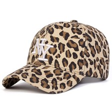 Leopard Print Washed Baseball