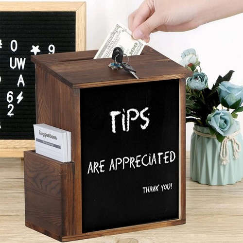 Wood suggestion box donation - wood,