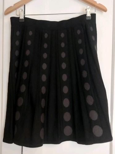 Black wool polka - wool,