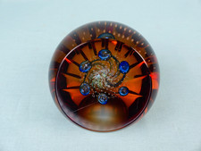 Caithness Scotland Golden Galaxy Limited Edition Paperweight #64 of 350