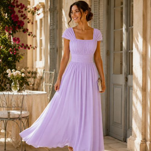 Chiffon gown prom dress line - prom,