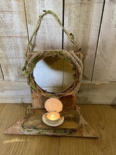 Rustic Driftwood Mirror Hand Crafted Wall Hanging
