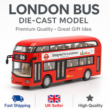 Die Cast Metal London Bus Red