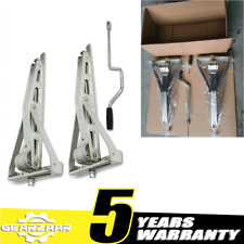 2PCS Caravan Corner Steady Jack Leg Galvanised Trailer Steadies With LEG WINDER