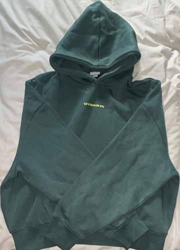 Bershka green pullover hoodie - bershka,