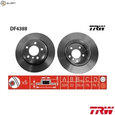 2x BRAKE DISC DF4388 FOR BMW