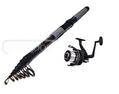 Telescopic fishing beachcaster - telescopic,