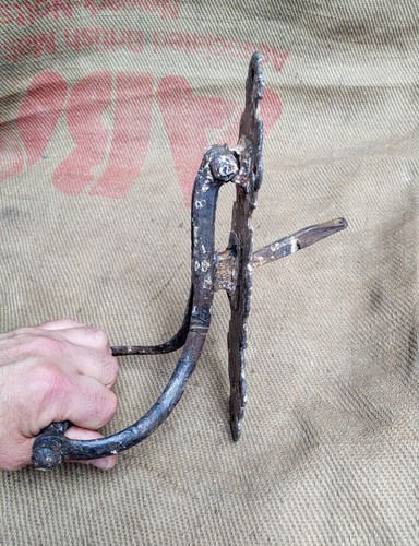 Antique iron door bell ringer - antique,