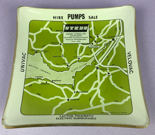 Vintage glass ashtray - glass, henry