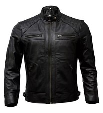 Café Racer Men Leather Jacket