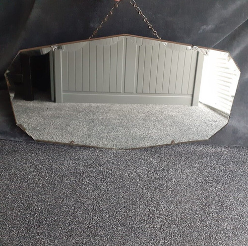 Art deco frameless mirror - art,
